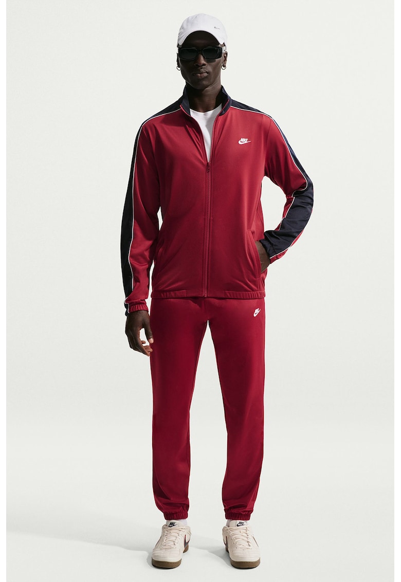 Trening cu terminatii elastice Club - Rosu inchis/Bleumarin