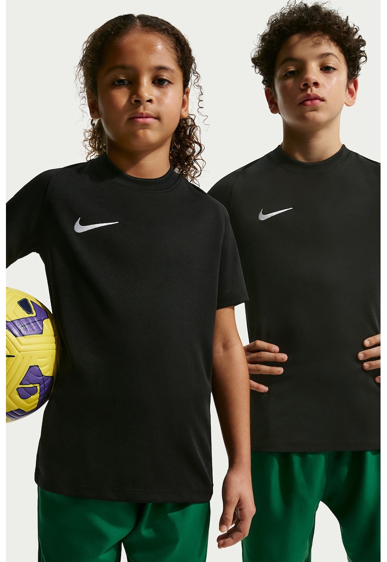 Tricou cu tehnologie Dri Fit si maneci raglan pentru fotbal Park VIII - Negru