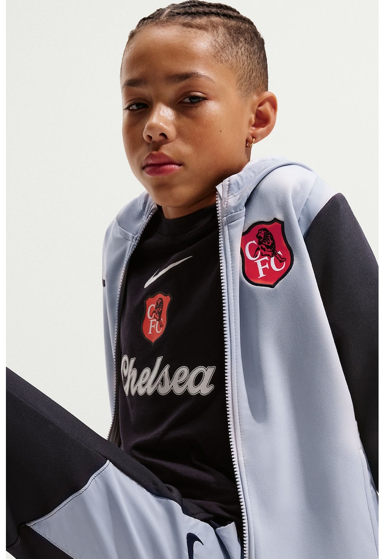 Trening cu fermoar pentru fotbal Chelsea F.C. SE - Negru/Gri cenusiu