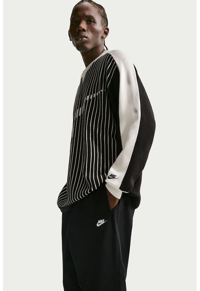 Pantaloni de trening Club Barcelona cu buzunare laterale - Alb/Negru