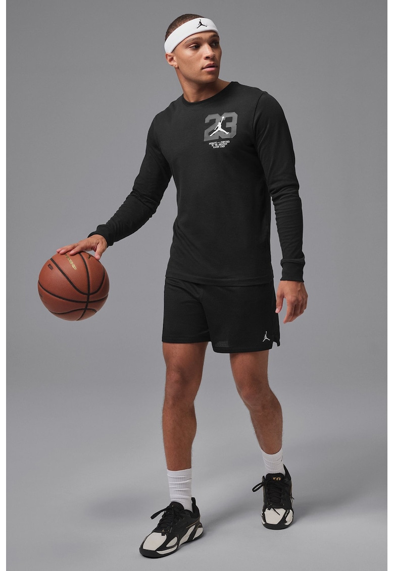 Pantaloni scurti cu tehnologie Dri-FIT si talie ajustabila pentru baschet - Negru