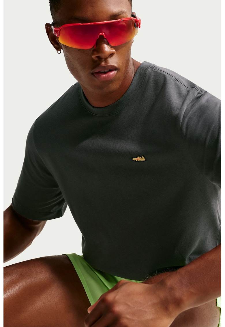 Tricou cu decolteu la baza gatului - pentru alergare Retro - Coral/Alb optic/Gri antracit