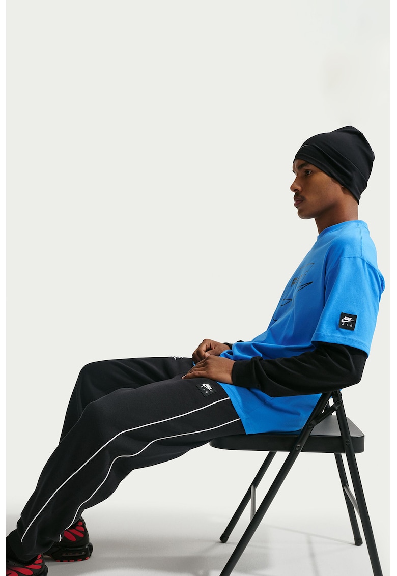 Pantaloni de trening cu logo brodat Air - Negru/Alb optic
