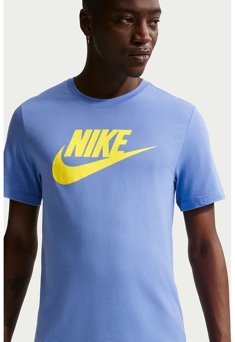 Tricou cu imprimeu logo Icon Futura - Galben/Albastru lavanda