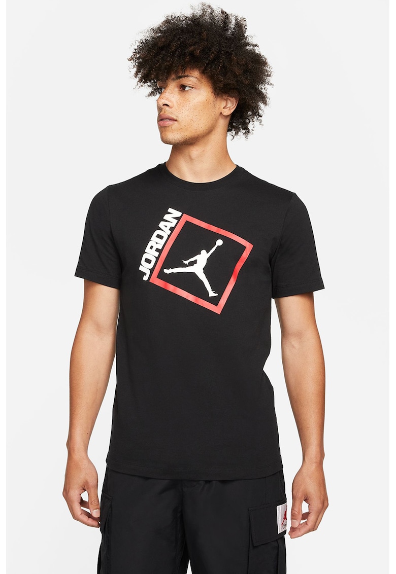 Tricou cu imprimeu pentru baschet Jordan - Rosu/Alb/Negru