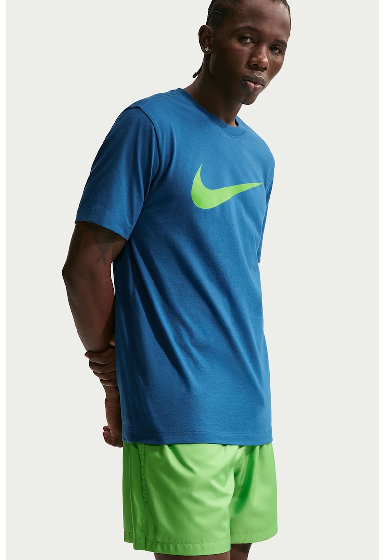 Tricou cu imprimeu logo Sportswear Swoosh - Verde lime/Albastru
