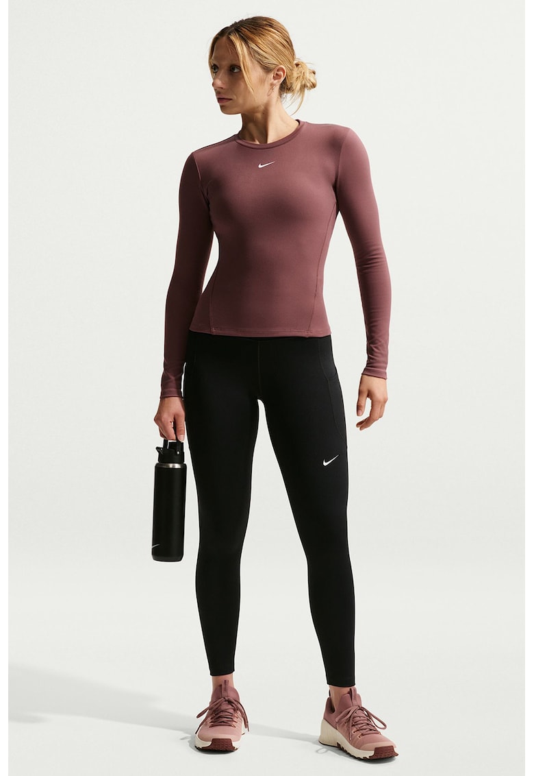 Colanti cu talie inalta pentru fitness - Negru/Negru stins