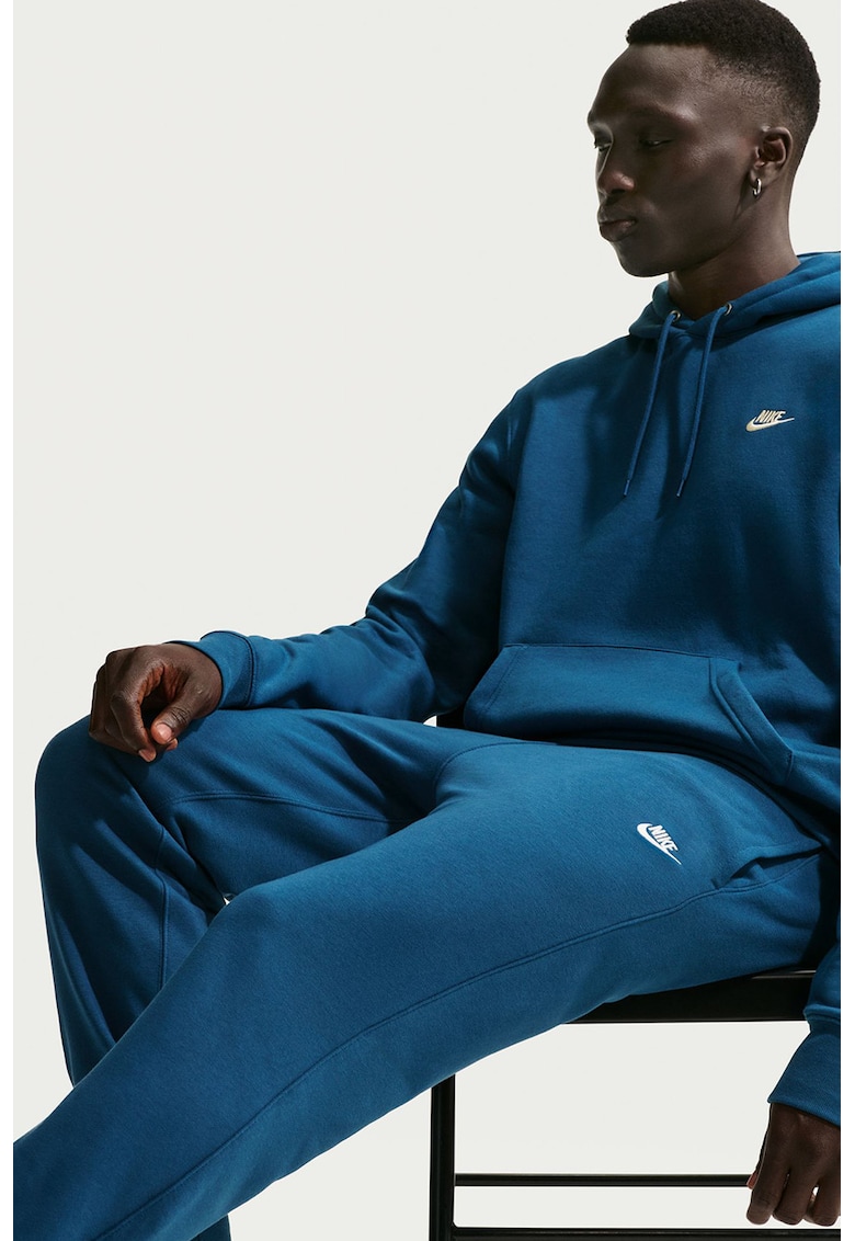 Pantaloni de trening din amestec de bumbac cu logo - Albastru