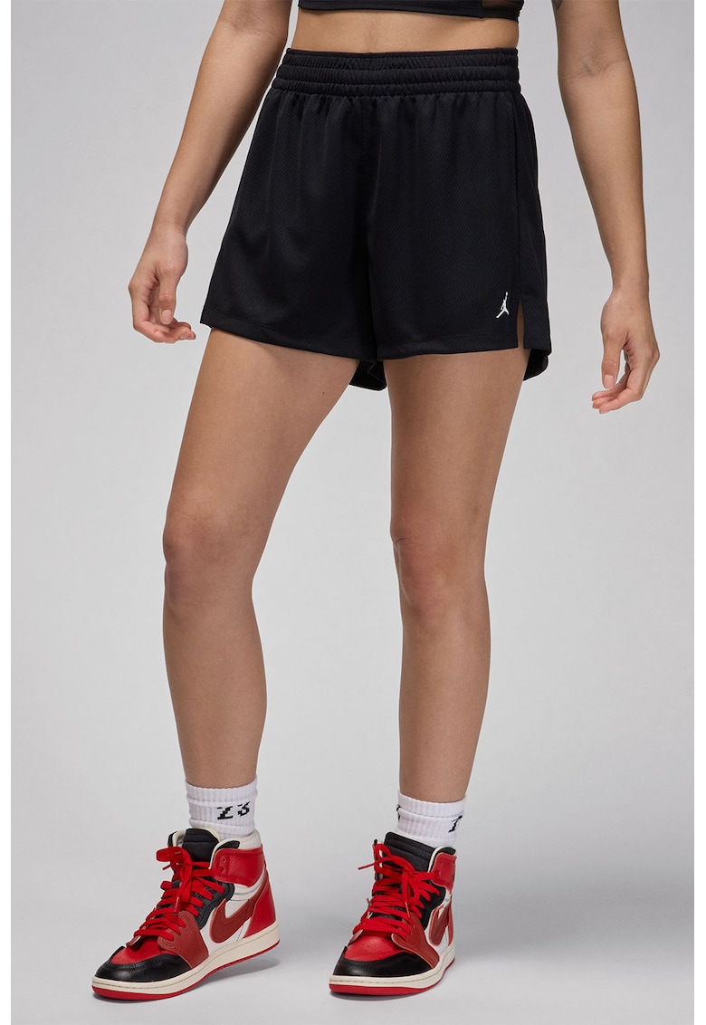 Pantaloni scurti cu talie elastica si tehnologie Dri-Fit - pentru baschet - Negru