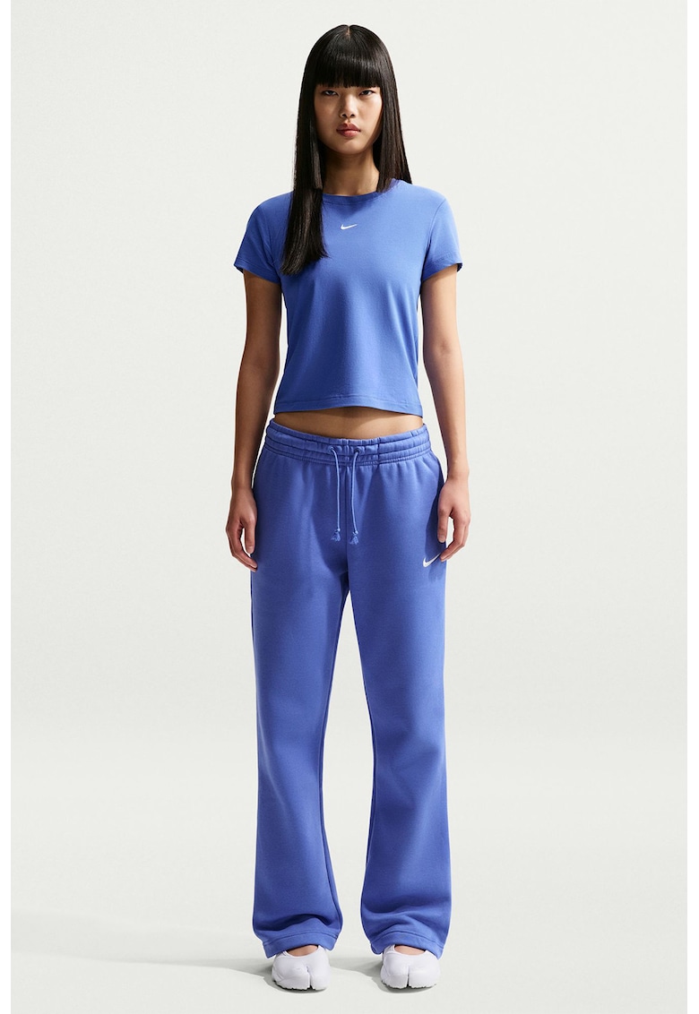 Tricou slim fit din amestec de modal - Albastru lavanda