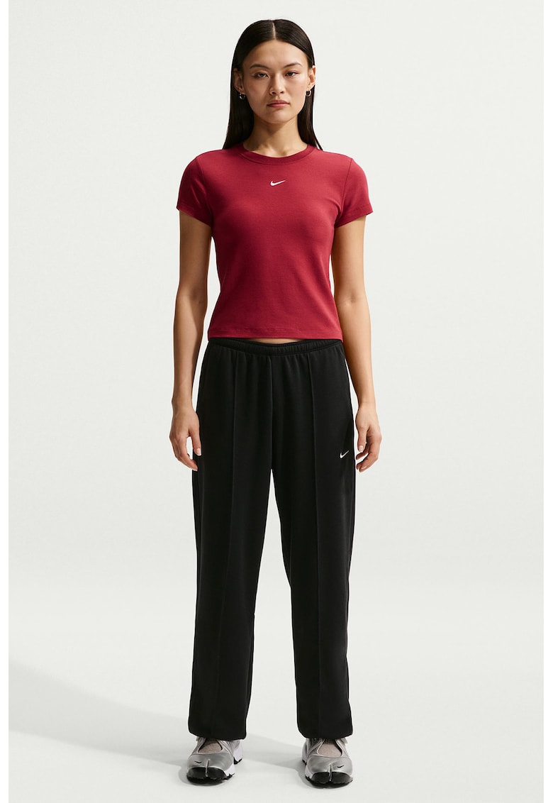 Tricou slim fit din amestec de modal - Rosu inchis