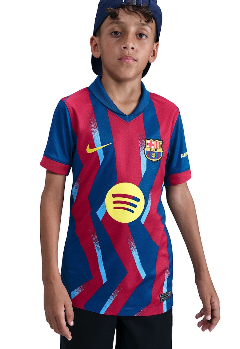 Tricou cu tehnologie Dri-Fit pentru fotbal - FC Barcelona - Rosu/Bleumarin