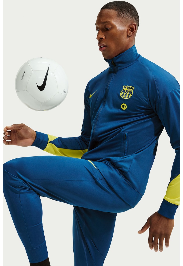 Trening cu tehnologie Dri-Fit - pentru fotbal F.C.Barcelona Strike Fourth - Albastru indigo/Verde lime