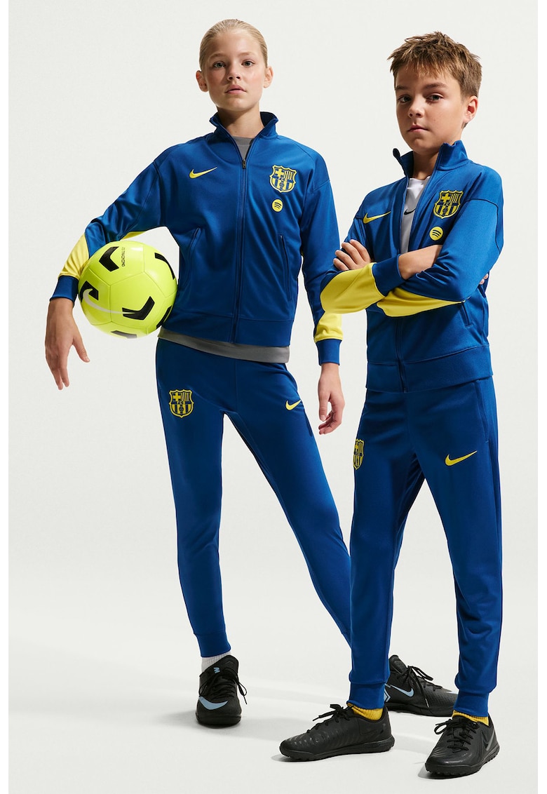 Trening cu tehnologie Dri-Fit - pentru fotbal F.C.Barcelona Strike Fourth - Albastru indigo/Verde lime