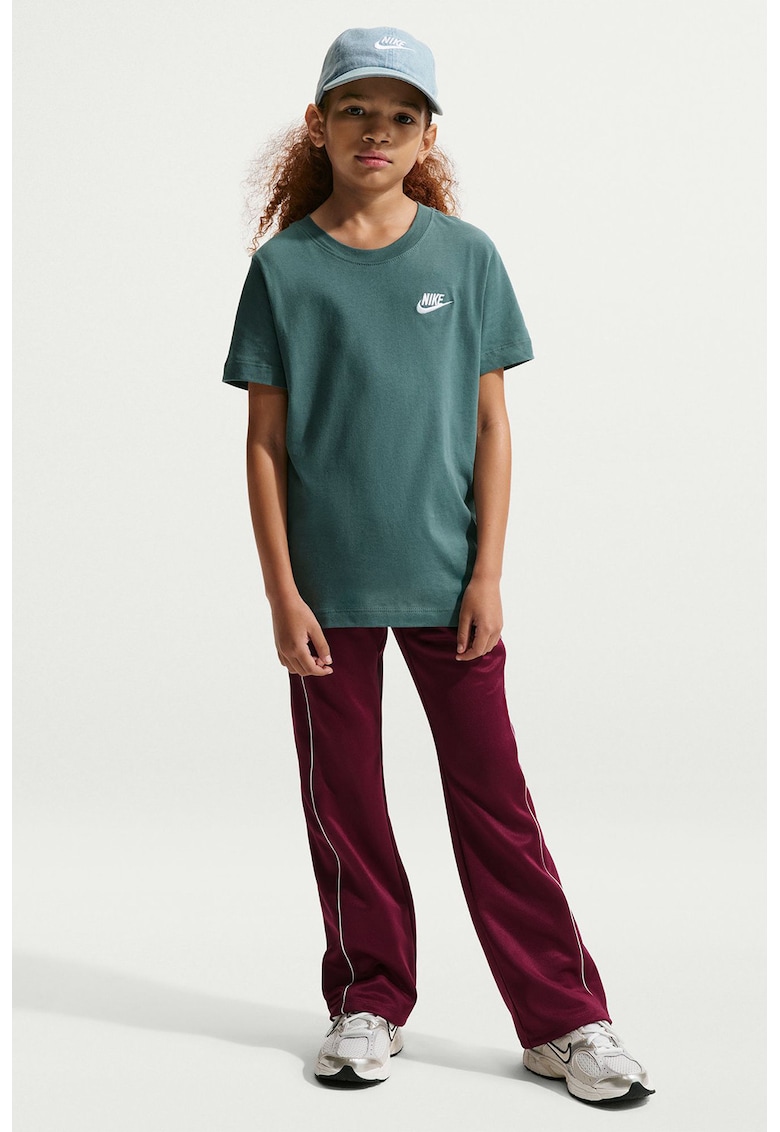 Tricou din bumbac cu decolteu la baza gatului Futura