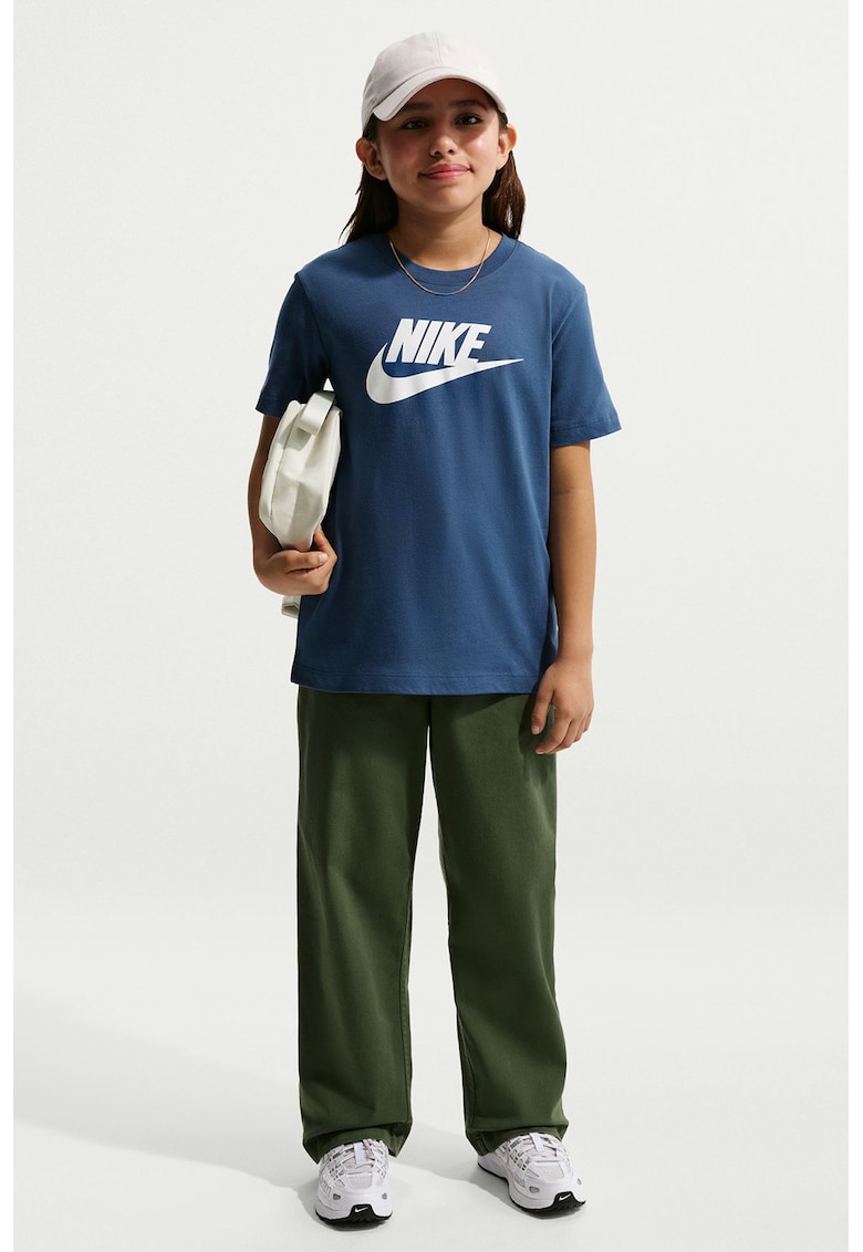 Tricou cu decolteu la baza gatului si imprimeu logo Futura