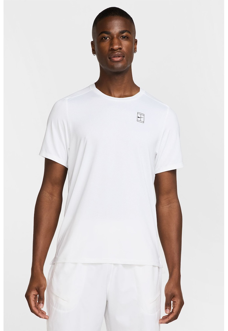 Tricou cu decolteu rotund - pentru tenis - Alb optic