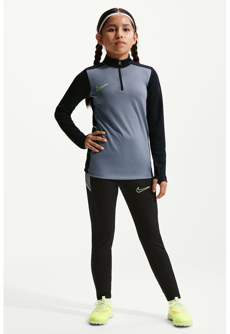 Pantaloni cu terminatii cu fermoar si tehnologi Dri-FIT - pentru fotbal - Negru/Gri cenusiu