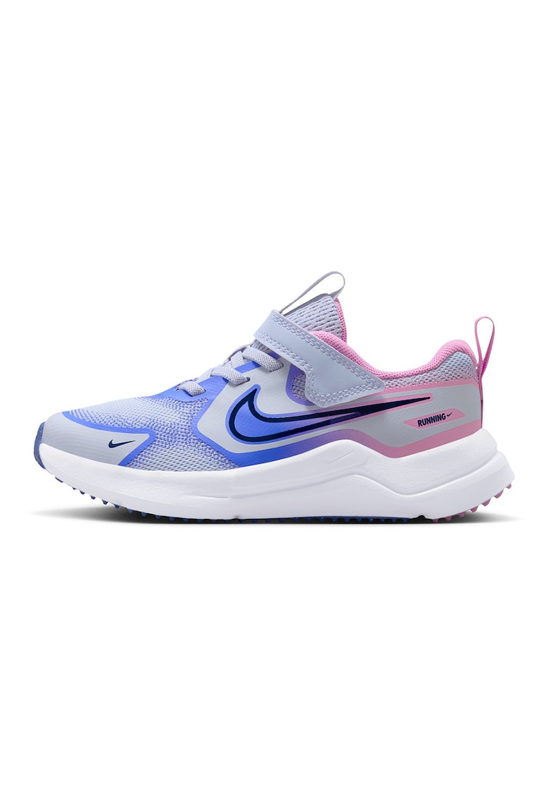 - Pantofi Cosmic cu inchidere velcro pentru alergare - Albastru prafuit/Roz