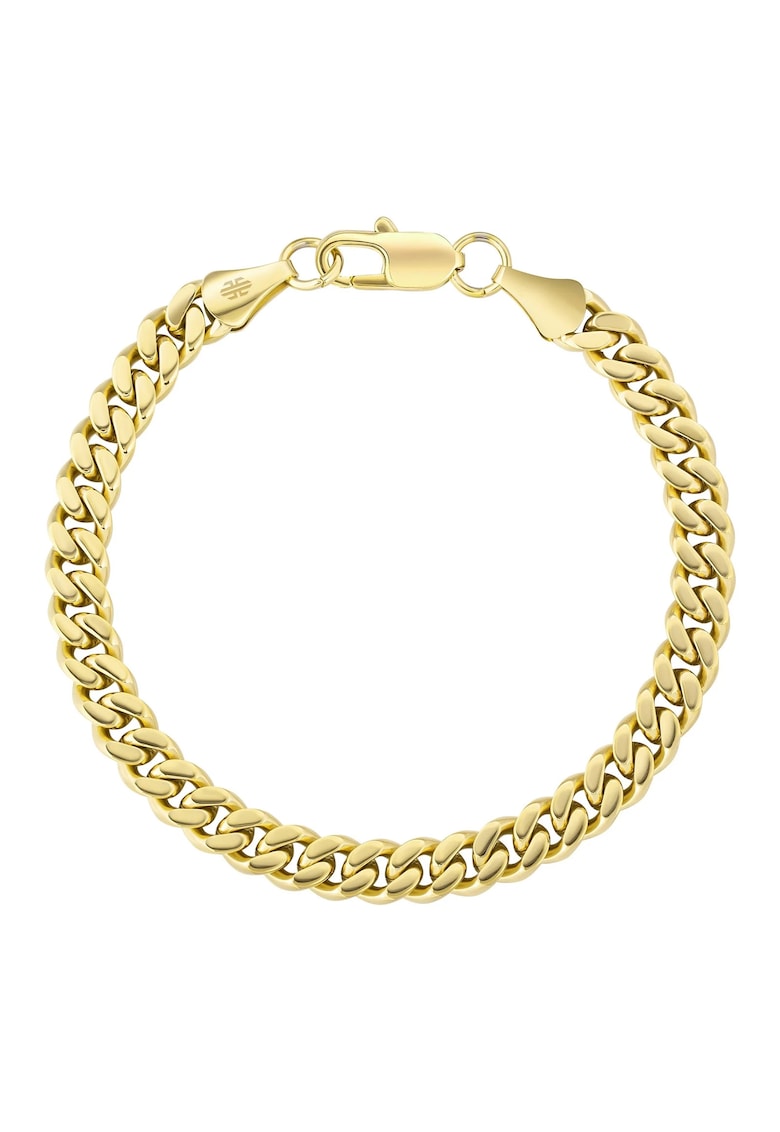 Bratara Cuban Elements GOLD - Otel inoxidabil - 7mm - 20 cm