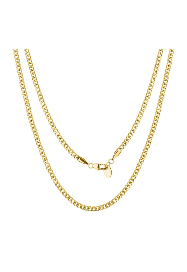 Lant Cuban Elements din Otel Inoxidabil GOLD - pentru barbati - 4mm