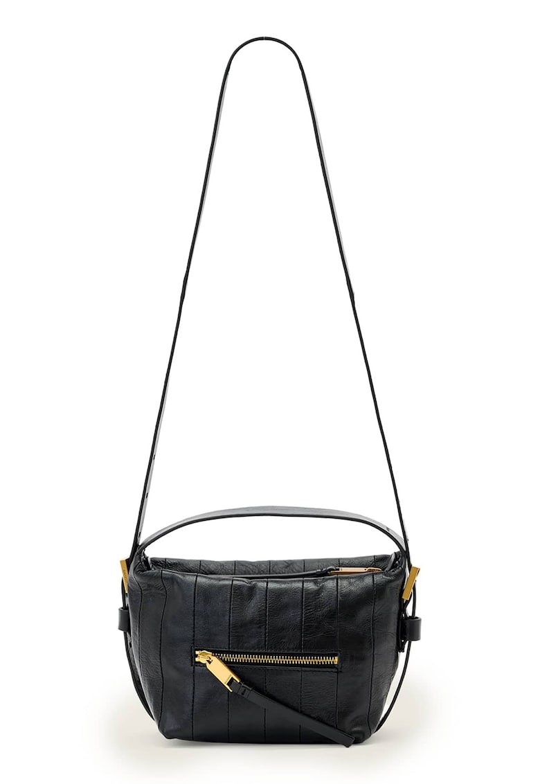 Geanta crossbody de piele - Negru