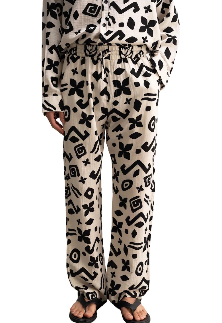 Pantaloni barbati - bumbac - bej natural