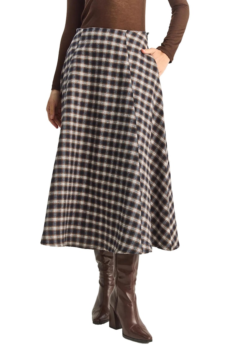 Fusta midi - Multicolor - Textil