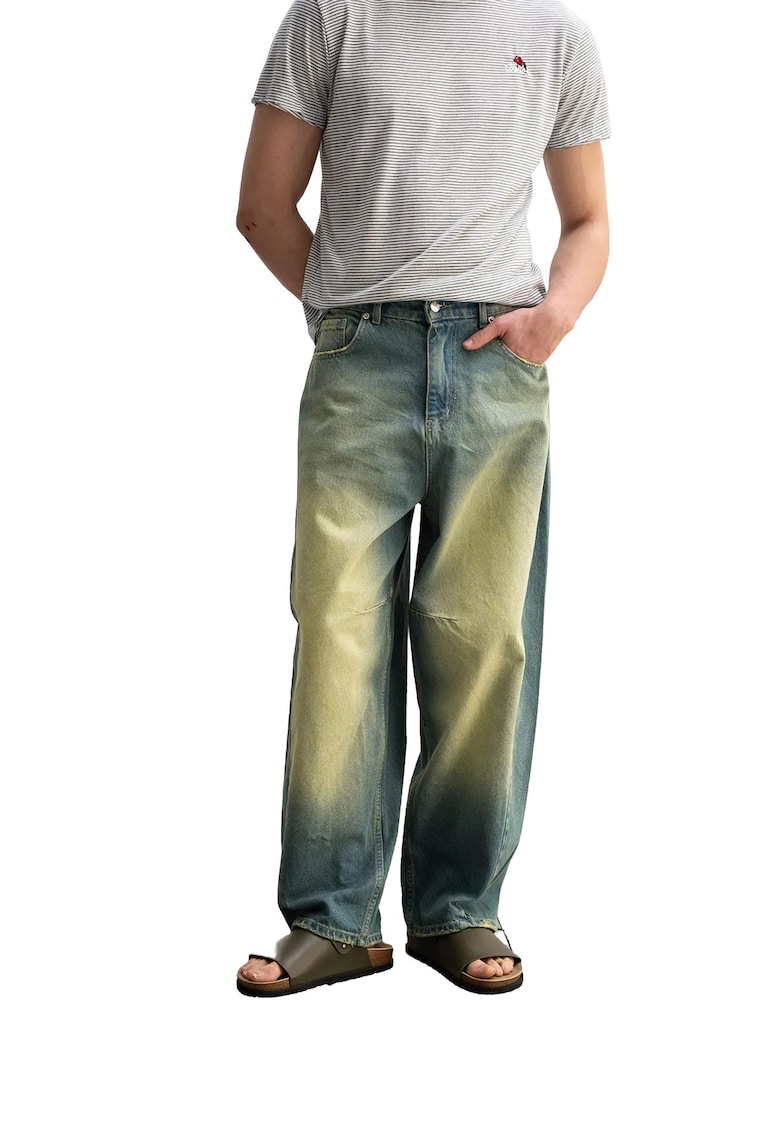 Blugi barbati - bumbac - verde