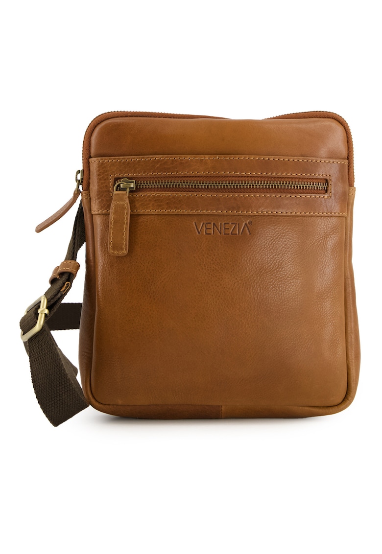 Geanta crossbody cu buzunar cu fermoar