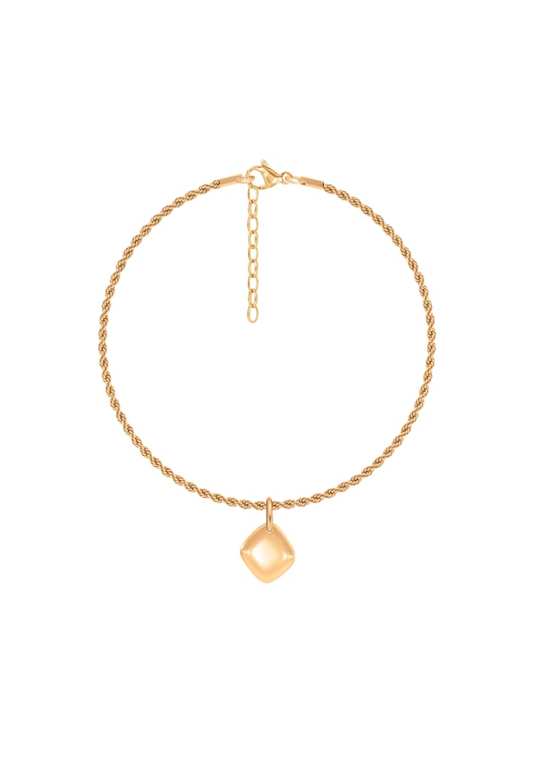 Bratara cu pandantiv din otel inoxidabil placat cu aur de 18K