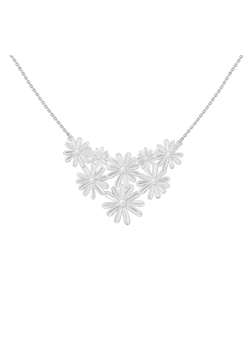 Colier placat cu argint 925 cu pandantiv in forma de margarete