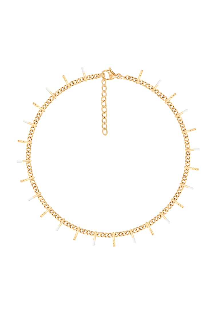 Bratara placata cu aur cu email Margot