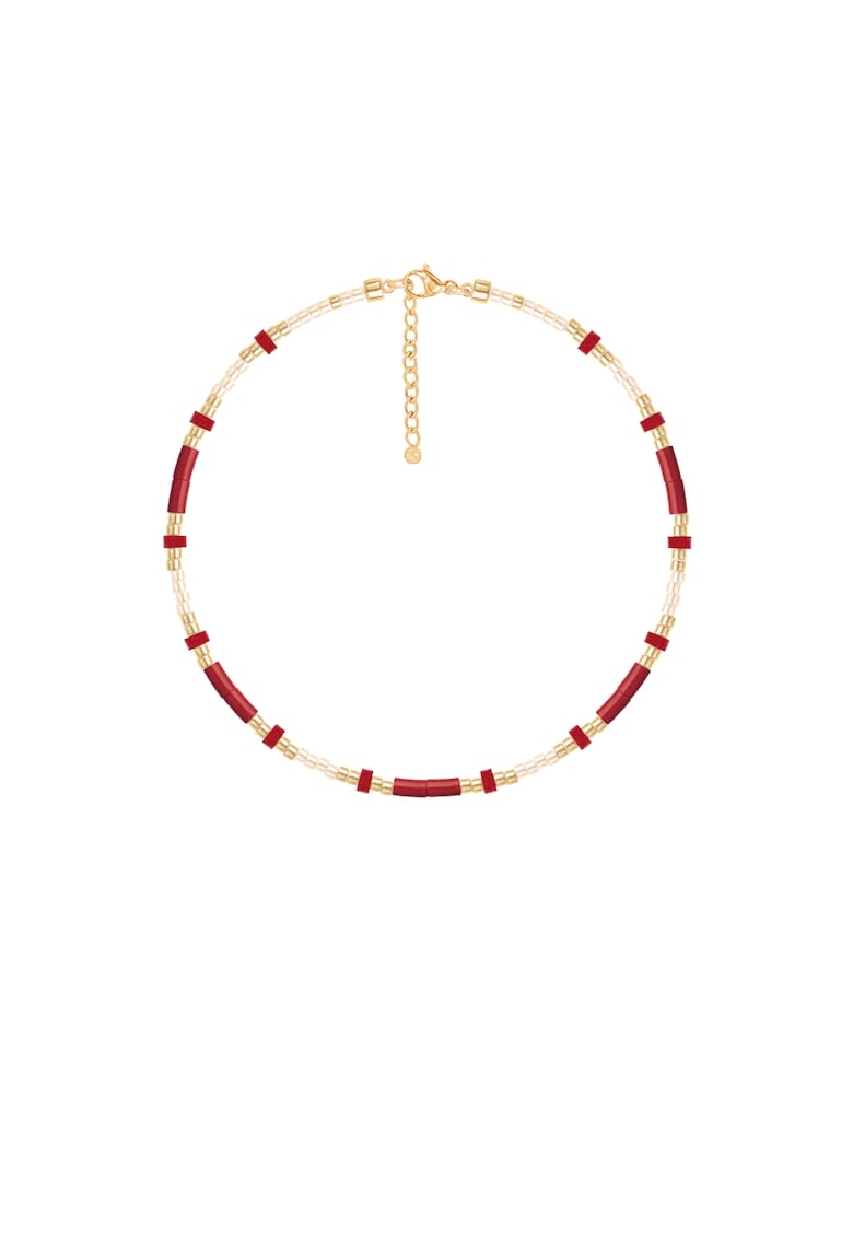 Bratara placata cu aur de 18k - decorata cu pietre Miyuki si turcoaz