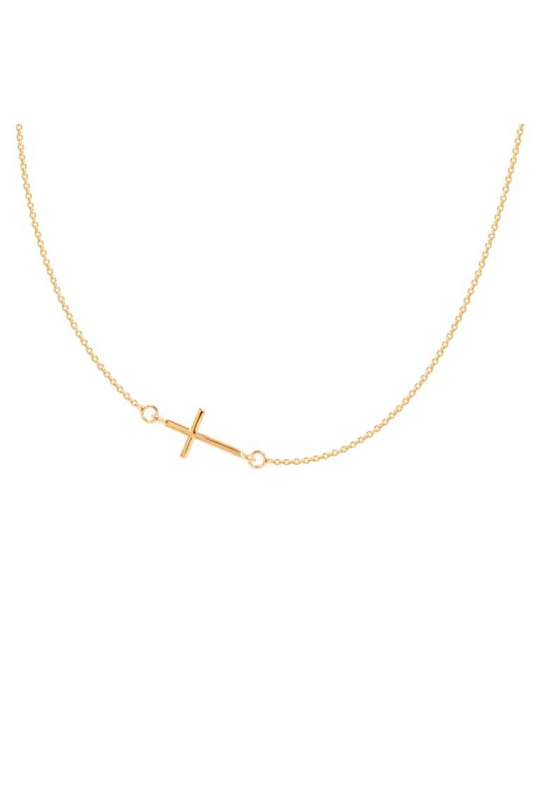 Colier cu cruce placat cu aur de 18K