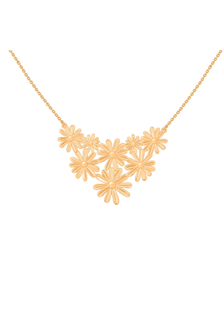 Colier placat cu aur de 18K si pandantiv in forma de margarete