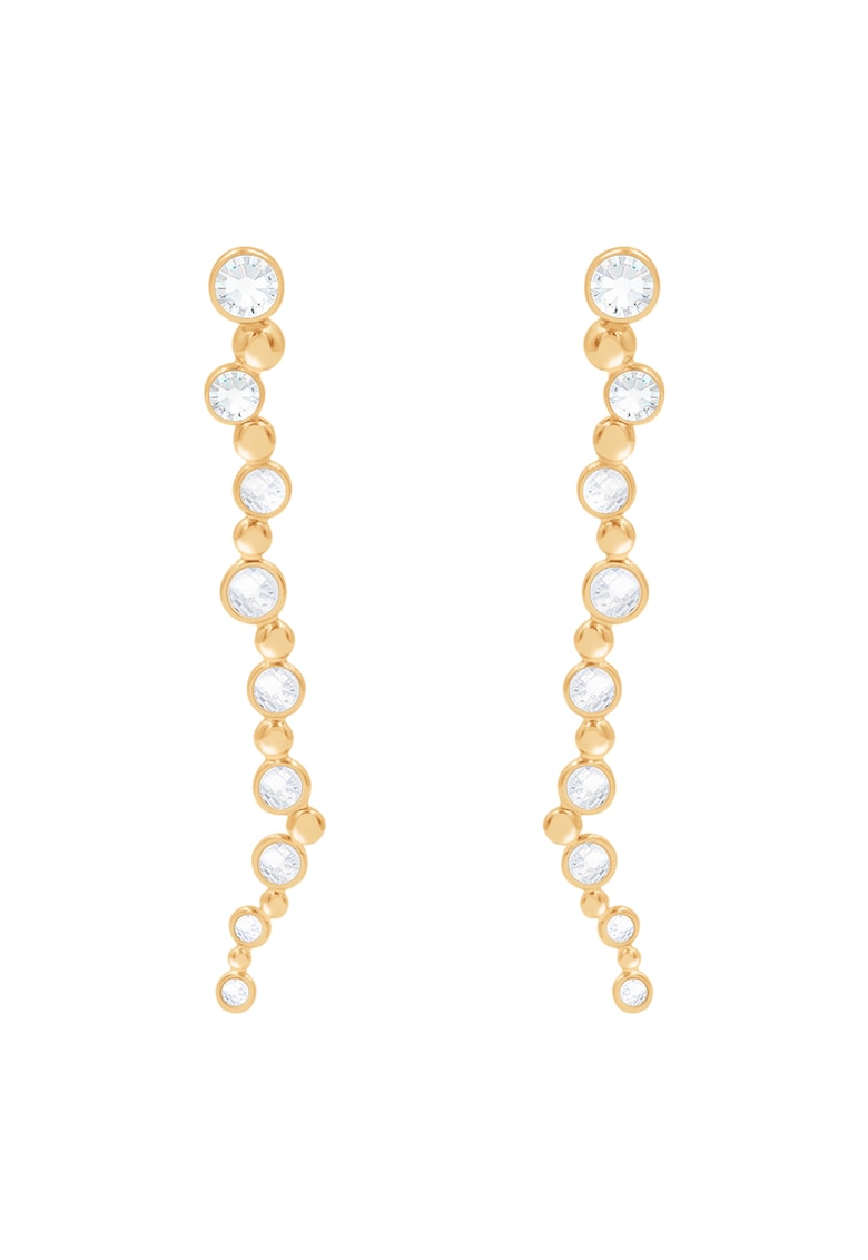 Cercei placati cu aur 18K si decorati cu pietre zirconia
