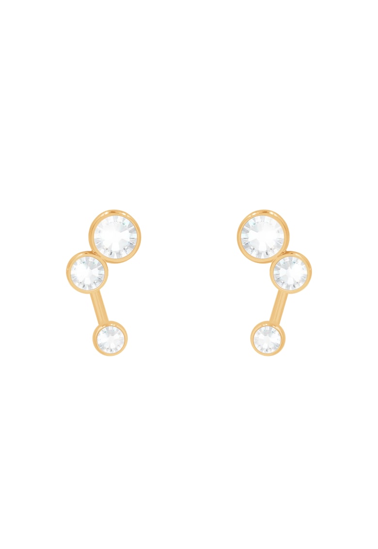 Cercei placati cu aur 18K si impodobiti cu pietre zirconia