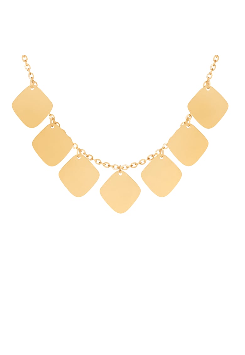 Colier placat cu aur de 18k - decorat cu elemente in forma de romb Snake