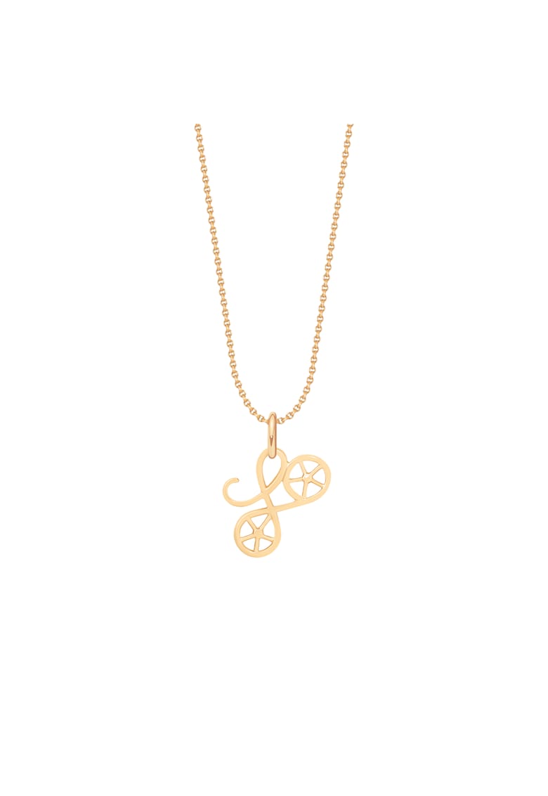 Colier placat cu aur de 18K cu pandantiv in forma de bicicleta