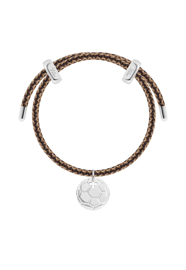 Bratara reglabila cu pandantiv si detalii cu logo