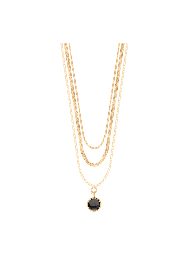 Colier placat cu aur 18K si pandantiv cu cristal