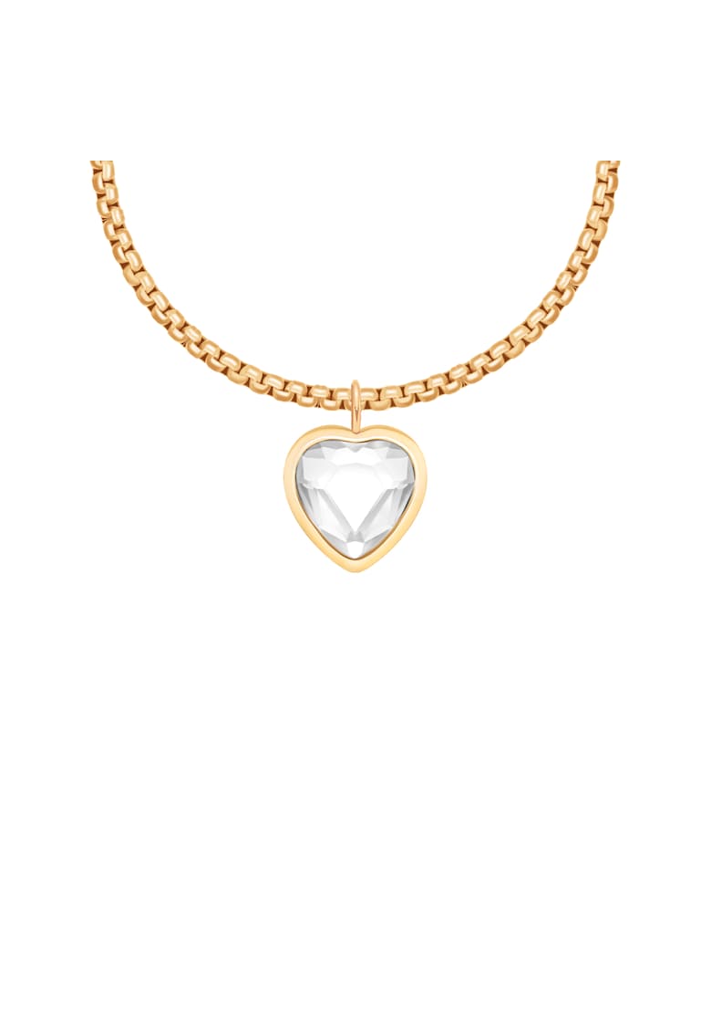 Colier placat cu aur de 18k cu pandantiv in forma de inima