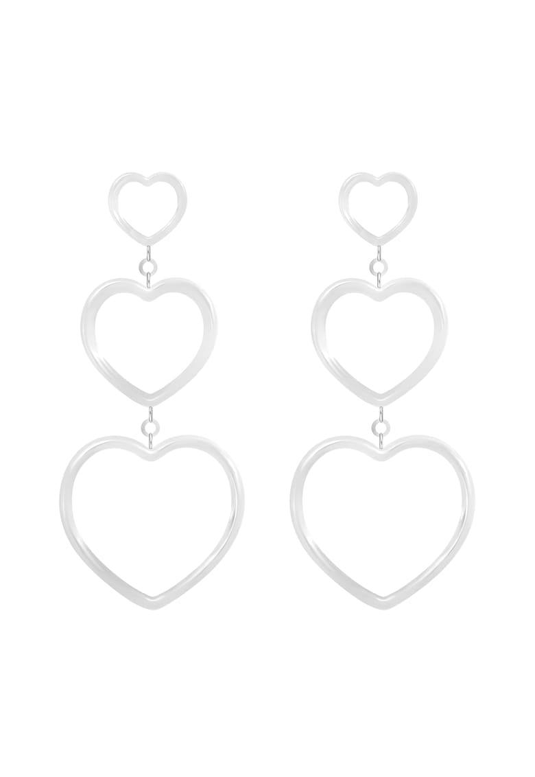 Cercei din otel inoxidabil placati cu argint 925