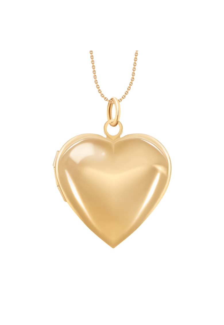 Colier din otel inoxidabil cu medalion placat cu aur