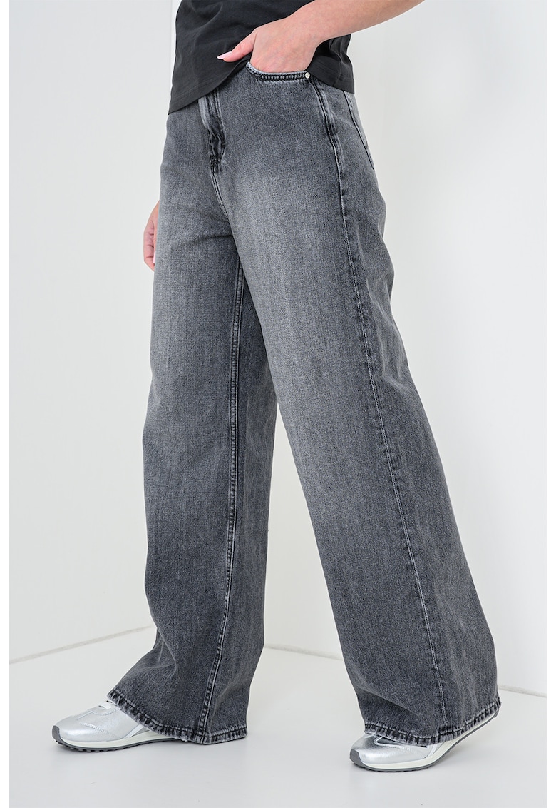 Blugi cu croiala ampla Luise - Gri melange