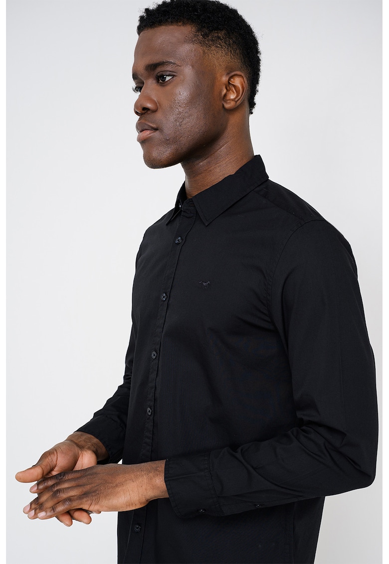 Camasa slim fit de bumbac Canton - Negru