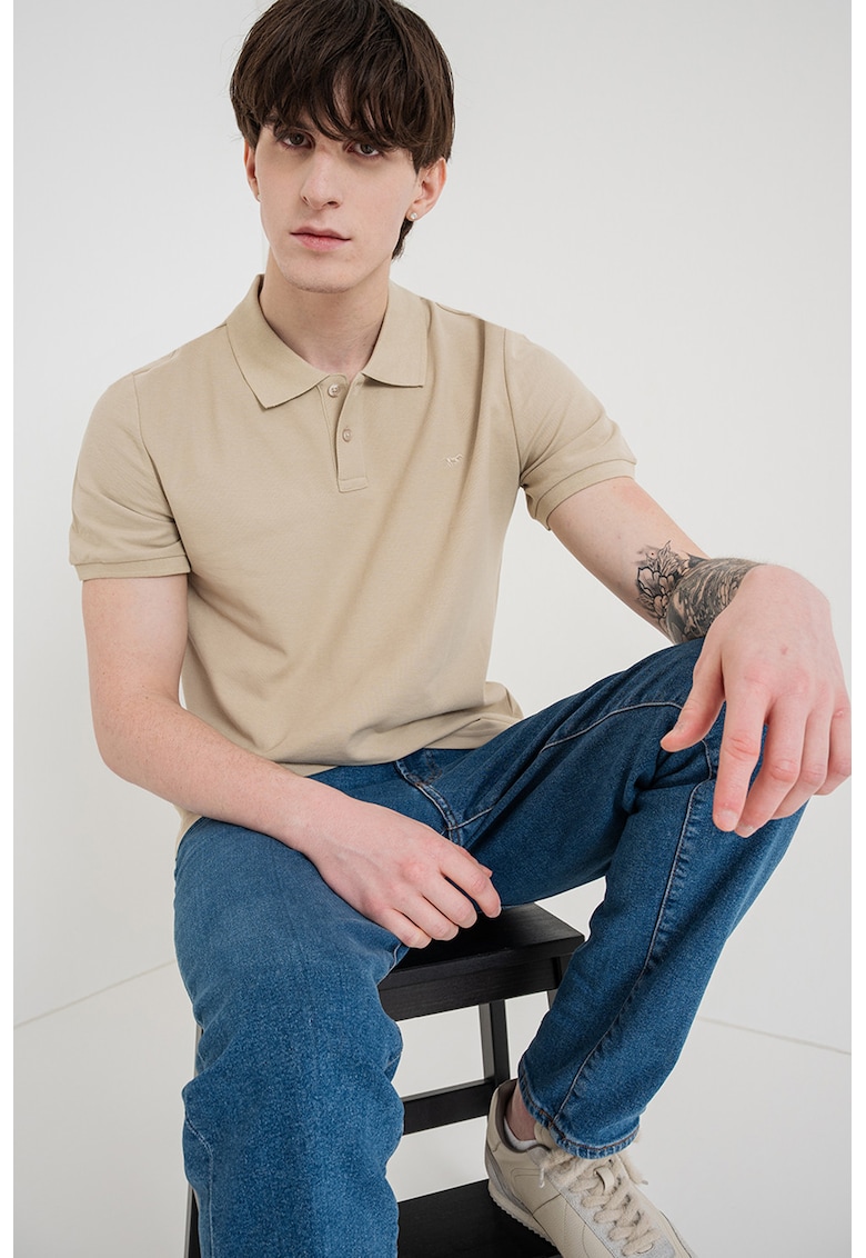 Tricou polo cu croiala slim-fit