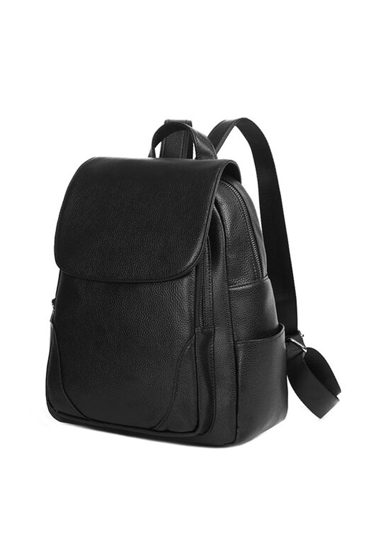 Rucsac din piele cu clapa Maeve - Negru