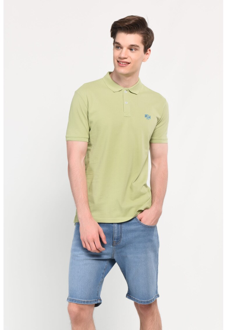 Tricou polo cu logo discret Lakes - Verde
